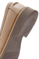 Women's Beige Leather Masculine Loafer | Derimod Women's Beige Leather Masculine Loafer | Derimod