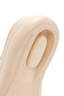 Kadın Bej Kalın Tabanlı Kumaş Terlik | Derimod Kadın Bej Kalın Tabanlı Kumaş Terlik | Derimod