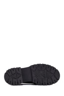 Kadın Siyah Rugan Deri Maskülen Loafer | Derimod Kadın Siyah Rugan Deri Maskülen Loafer | Derimod