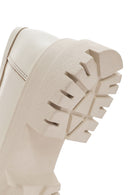 Kadın Krem Deri Maskülen Loafer | Derimod Kadın Krem Deri Maskülen Loafer | Derimod