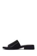 Kadın Siyah Deri Terlik | Derimod Kadın Siyah Deri Terlik | Derimod