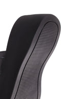 Women's Black Thick Soled Leather Slippers | Derimod Women's Black Thick Soled Leather Slippers | Derimod