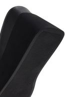 Kadın Siyah Dolgu Topuklu Deri Terlik | Derimod Kadın Siyah Dolgu Topuklu Deri Terlik | Derimod