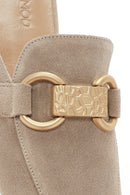 Kadın Bej Süet Deri Terlik | Derimod Kadın Bej Süet Deri Terlik | Derimod