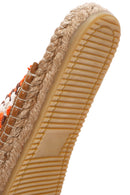 Women's Orange Knitted Espadrille Slippers | Derimod Women's Orange Knitted Espadrille Slippers | Derimod