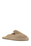 Kadın Bej Süet Deri Espadril Terlik | Derimod Kadın Bej Süet Deri Espadril Terlik | Derimod