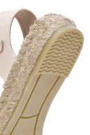 Kadın Bej Bilekten Tokalı Jean Kumaş Taşlı Espadril Sandalet | Derimod Kadın Bej Bilekten Tokalı Jean Kumaş Taşlı Espadril Sandalet | Derimod