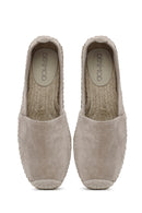 Women's Sand Suede Leather Espadrille | Derimod Women's Sand Suede Leather Espadrille | Derimod