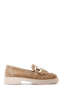 Women's Brown Suede Leather Tassel Loafer | Derimod Women's Brown Suede Leather Tassel Loafer | Derimod
