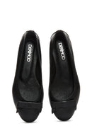 Women's Black Leather Ballerinas | Derimod Women's Black Leather Ballerinas | Derimod
