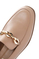 Kadın Bej Tokalı Deri Loafer | Derimod Kadın Bej Tokalı Deri Loafer | Derimod