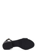 Women's Black Ankle Strap Leather Sandals | Derimod Women's Black Ankle Strap Leather Sandals | Derimod