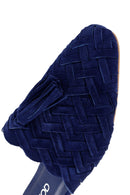 Kadın Lacivert Örgü Deri Terlik | Derimod Kadın Lacivert Örgü Deri Terlik | Derimod