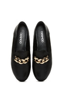Women's Black Leather Masculine Loafer | Derimod Women's Black Leather Masculine Loafer | Derimod