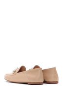 Kadın Bej Deri Maskülen Loafer | Derimod Kadın Bej Deri Maskülen Loafer | Derimod