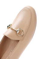 Kadın Bej Deri Maskülen Loafer | Derimod Kadın Bej Deri Maskülen Loafer | Derimod