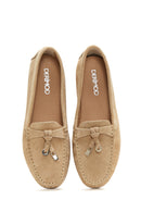 Women's Beige Suede Leather Loafer | Derimod Women's Beige Suede Leather Loafer | Derimod