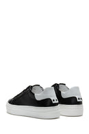 Kadın Siyah Bağcıklı Deri Sneaker | Derimod Kadın Siyah Bağcıklı Deri Sneaker | Derimod