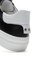 Kadın Siyah Bağcıklı Deri Sneaker | Derimod Kadın Siyah Bağcıklı Deri Sneaker | Derimod