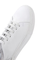 Kadın Beyaz Bağcıklı Deri Sneaker | Derimod Kadın Beyaz Bağcıklı Deri Sneaker | Derimod