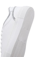 Kadın Beyaz Bağcıklı Deri Sneaker | Derimod Kadın Beyaz Bağcıklı Deri Sneaker | Derimod