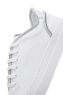 Kadın Beyaz Bağcıklı Deri Sneaker | Derimod Kadın Beyaz Bağcıklı Deri Sneaker | Derimod