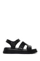 Women's Black Leather Sandals | Derimod Women's Black Leather Sandals | Derimod