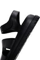 Women's Black Leather Sandals | Derimod Women's Black Leather Sandals | Derimod