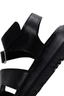 Women's Black Leather Sandals | Derimod Women's Black Leather Sandals | Derimod