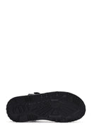 Women's Black Ankle Strap Leather Comfort Sandals | Derimod Women's Black Ankle Strap Leather Comfort Sandals | Derimod