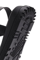 Kadın Siyah Bilekten Bantlı Deri Comfort Sandalet | Derimod Kadın Siyah Bilekten Bantlı Deri Comfort Sandalet | Derimod
