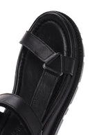 Women's Black Ankle Strap Leather Comfort Sandals | Derimod Women's Black Ankle Strap Leather Comfort Sandals | Derimod