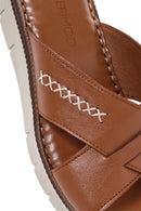 Kadın Taba Deri Comfort Terlik | Derimod Kadın Taba Deri Comfort Terlik | Derimod