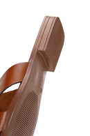 Women's Tan Leather Slippers | Derimod Women's Tan Leather Slippers | Derimod