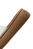 Kadın Beyaz Kalın Tabanlı Deri Terlik | Derimod Kadın Beyaz Kalın Tabanlı Deri Terlik | Derimod