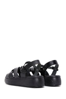 Women's Black Ankle Strap Leather Sandals | Derimod Women's Black Ankle Strap Leather Sandals | Derimod