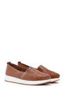 Kadın Taba Kalın Tabanlı Deri Comfort Loafer | Derimod Kadın Taba Kalın Tabanlı Deri Comfort Loafer | Derimod