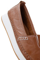 Women's Tan Thick Soled Leather Comfort Loafer | Derimod Women's Tan Thick Soled Leather Comfort Loafer | Derimod