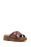 Kadın Kahverengi Deri Terlik | Derimod Kadın Kahverengi Deri Terlik | Derimod