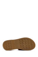 Women's Tan Buckle Leather Slippers | Derimod Women's Tan Buckle Leather Slippers | Derimod