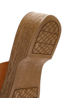 Women's Tan Buckle Leather Slippers | Derimod Women's Tan Buckle Leather Slippers | Derimod