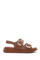 Women's Powder Leather Comfort Sandals | Derimod Women's Powder Leather Comfort Sandals | Derimod