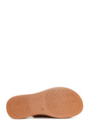 Kadın Pudra Bilekten Bantlı Çift Tokalı Deri Comfort Sandalet | Derimod Kadın Pudra Bilekten Bantlı Çift Tokalı Deri Comfort Sandalet | Derimod