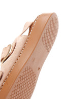 Kadın Pudra Bilekten Bantlı Çift Tokalı Deri Comfort Sandalet | Derimod Kadın Pudra Bilekten Bantlı Çift Tokalı Deri Comfort Sandalet | Derimod