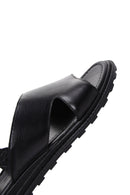 Kadın Siyah Bilekten Bantlı Deri Sandalet | Derimod Kadın Siyah Bilekten Bantlı Deri Sandalet | Derimod