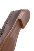 Kadın Vizon Süet Deri Maskülen Loafer | Derimod Kadın Vizon Süet Deri Maskülen Loafer | Derimod