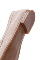 Women's Beige Suede Leather Masculine Loafer | Derimod Women's Beige Suede Leather Masculine Loafer | Derimod