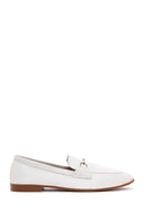 Kadın Krem Deri Maskülen Loafer | Derimod Kadın Krem Deri Maskülen Loafer | Derimod