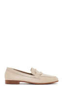 Kadın Bej Deri Casual Loafer | Derimod Kadın Bej Deri Casual Loafer | Derimod