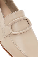 Kadın Bej Deri Casual Loafer | Derimod Kadın Bej Deri Casual Loafer | Derimod